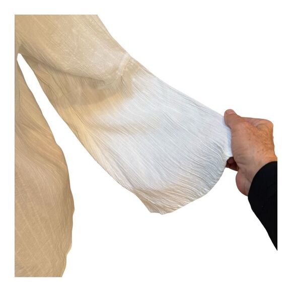 PROJECT EVE Embroidered Tunic Top Off White Bell Sleeve Cotton Women's M - Picture 3 of 10